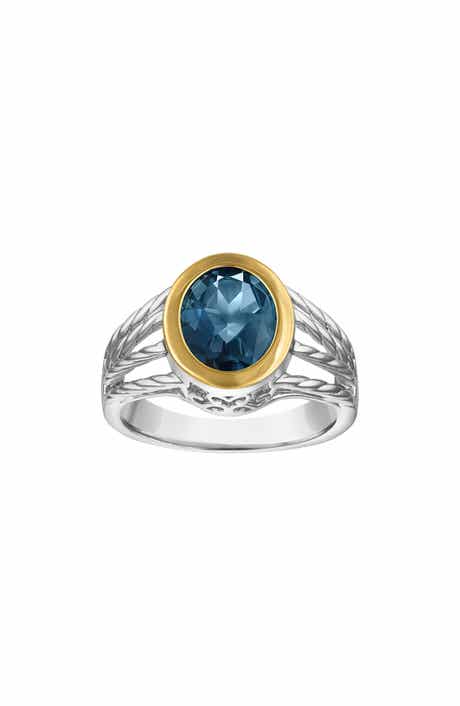 London Blue Topaz Bezel Ring