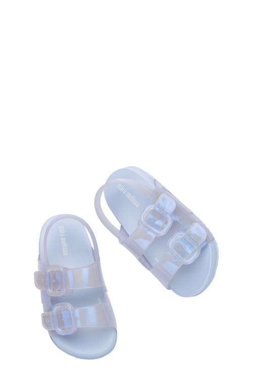 Mini Melissa Kids' Mini Cozy Slingback Sandal In Blue/white