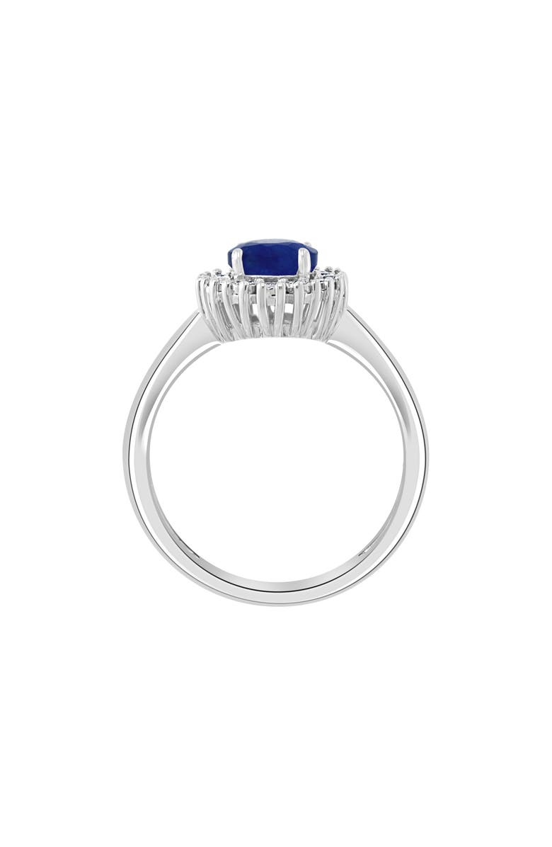EFFY Sterling Silver Sapphire & Diamond Halo Ring, Alternate, color, Blue