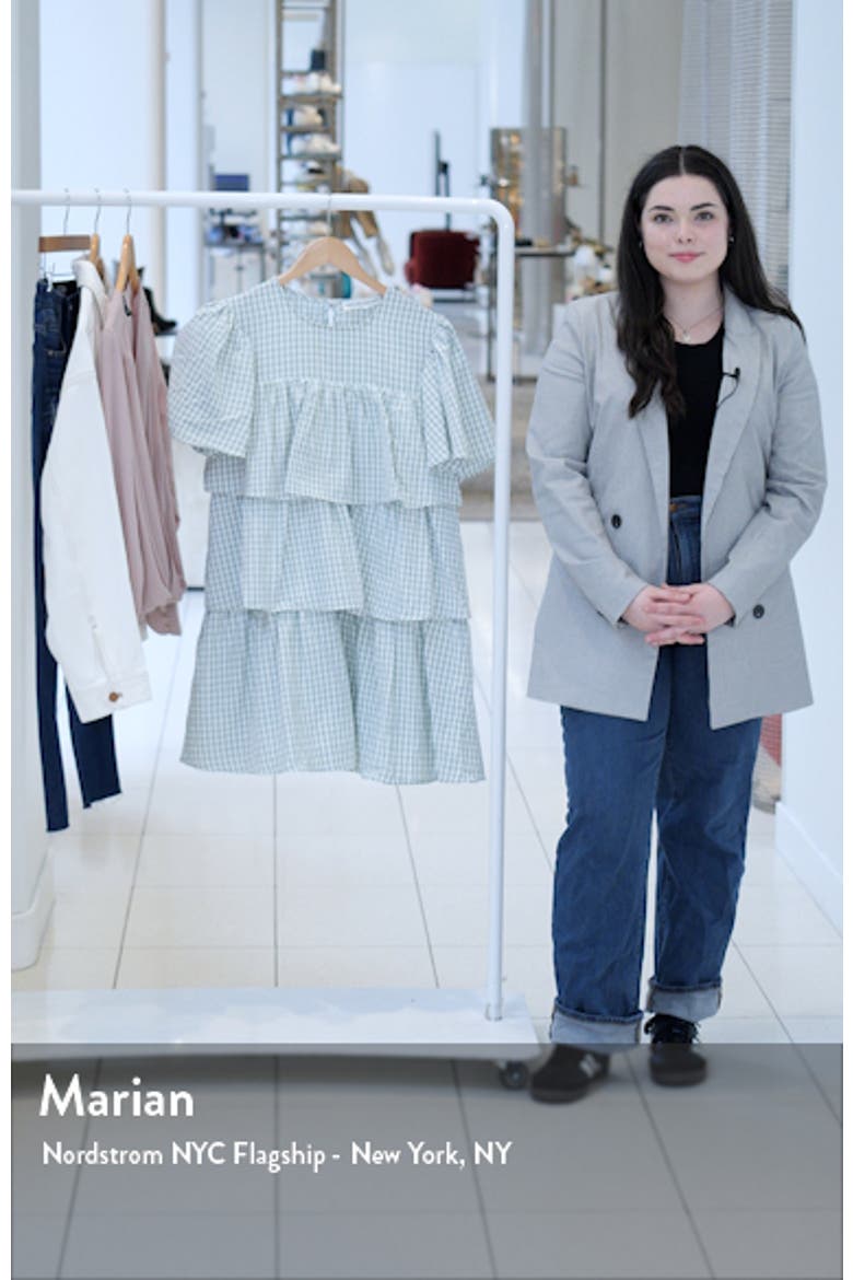 Gingham Print Tiered Dress video