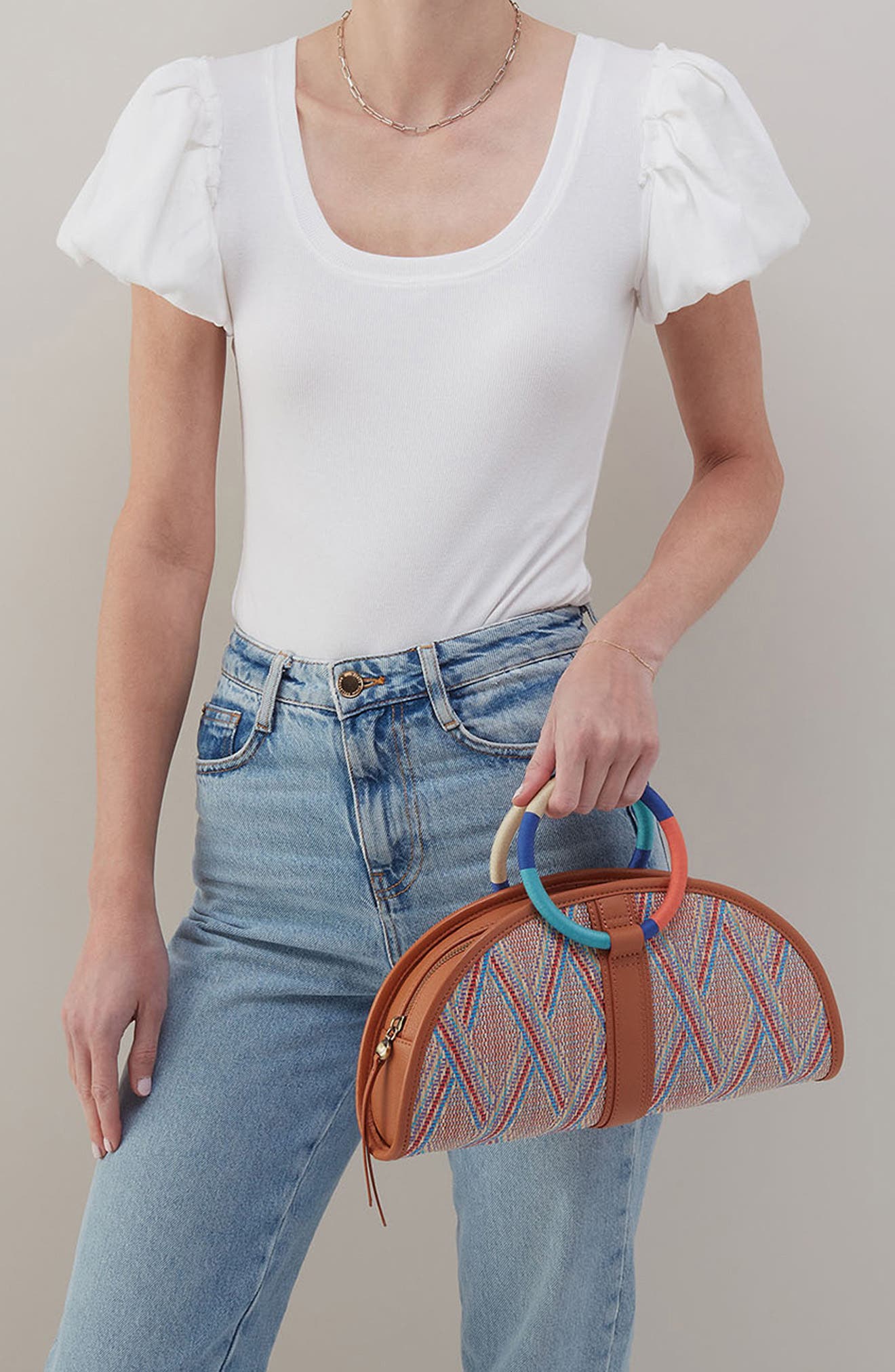 HOBO Luna Raffia Clutch, Alternate, color, 