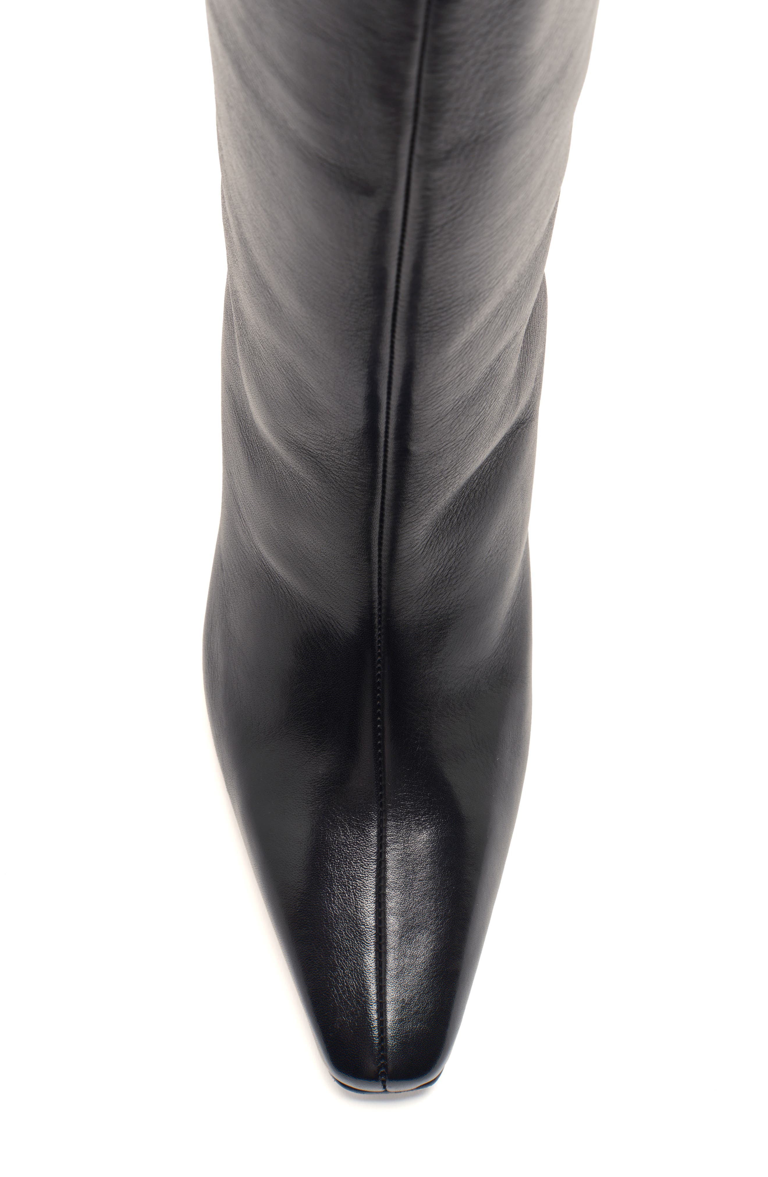 Free People Date Night Knee High Boot, Alternate, color, Black Leather