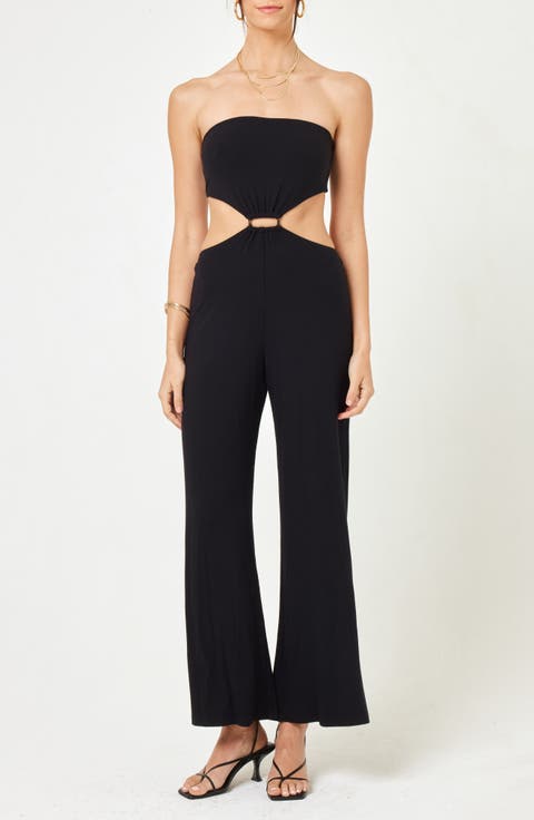 Palos Verdes Strapless Cutout Cover-Up Jumpsuit
