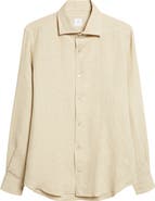 Eleventy Linen Button-Up Shirt
