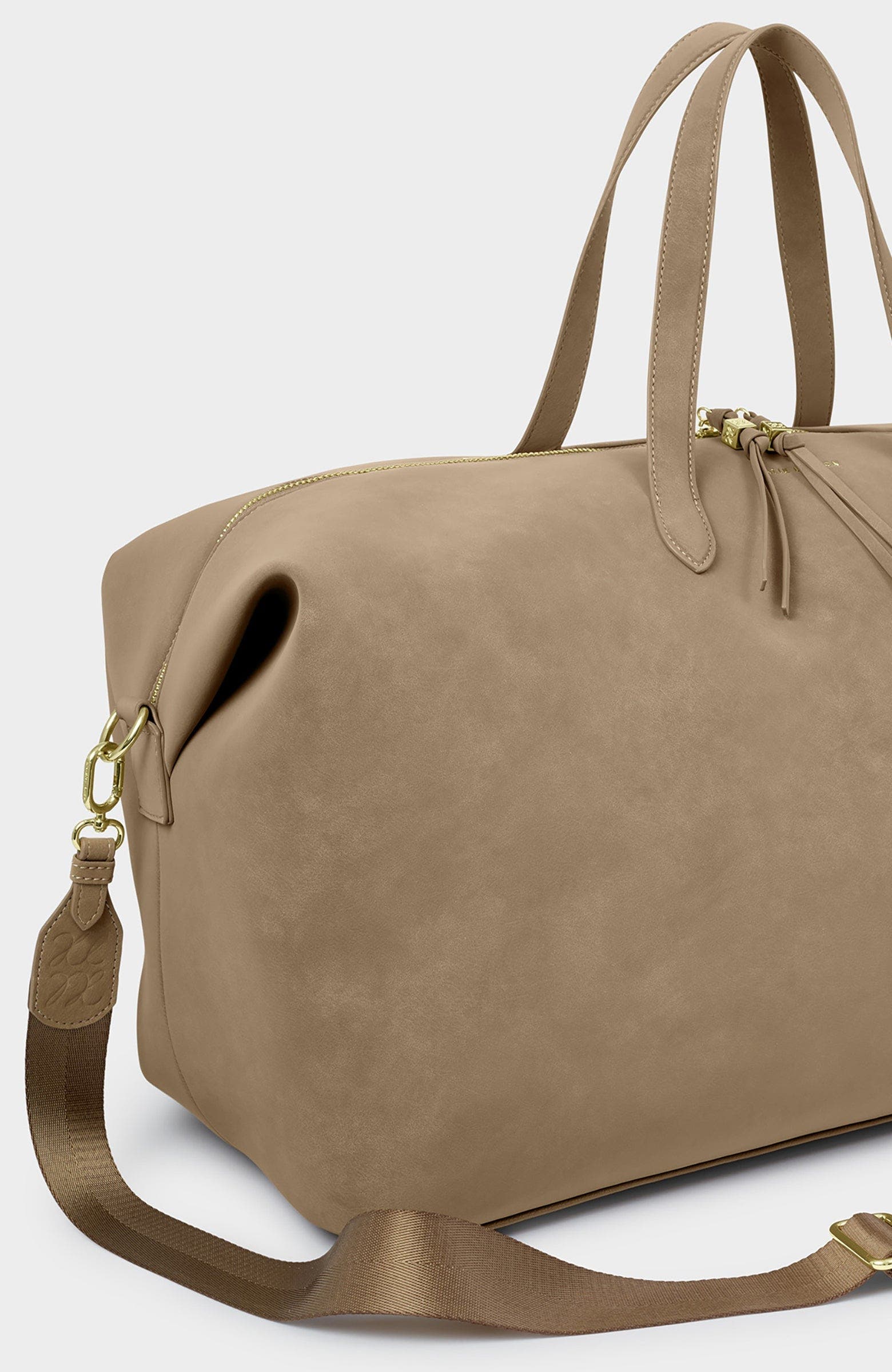 Katie Loxton Soho Weekend Bag, Alternate, color, Taupe Suedette