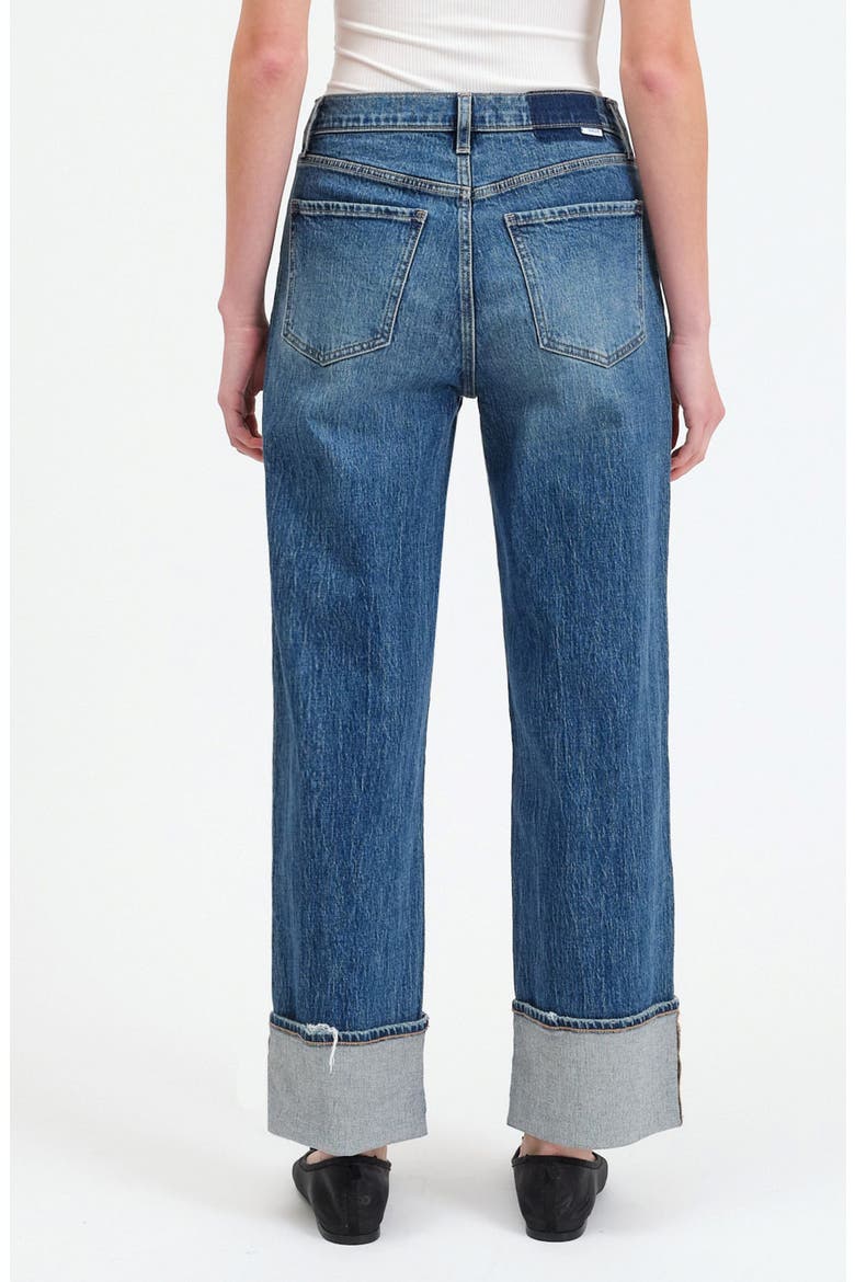 Eastside High Waist Cuff Crop Straight Leg Jeans, Alternate, color, RUSH HOUR