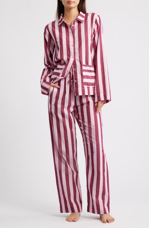 Florie Stripe Organic Cotton Pajamas