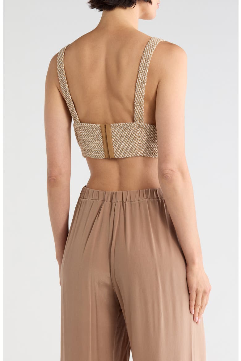 Castalia Cotton Blend Crop Top, Alternate, color, TAN/IVORY MULTI