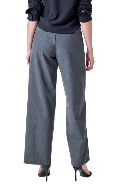 Endless Rose High Waist Wide Leg Pants In Gray