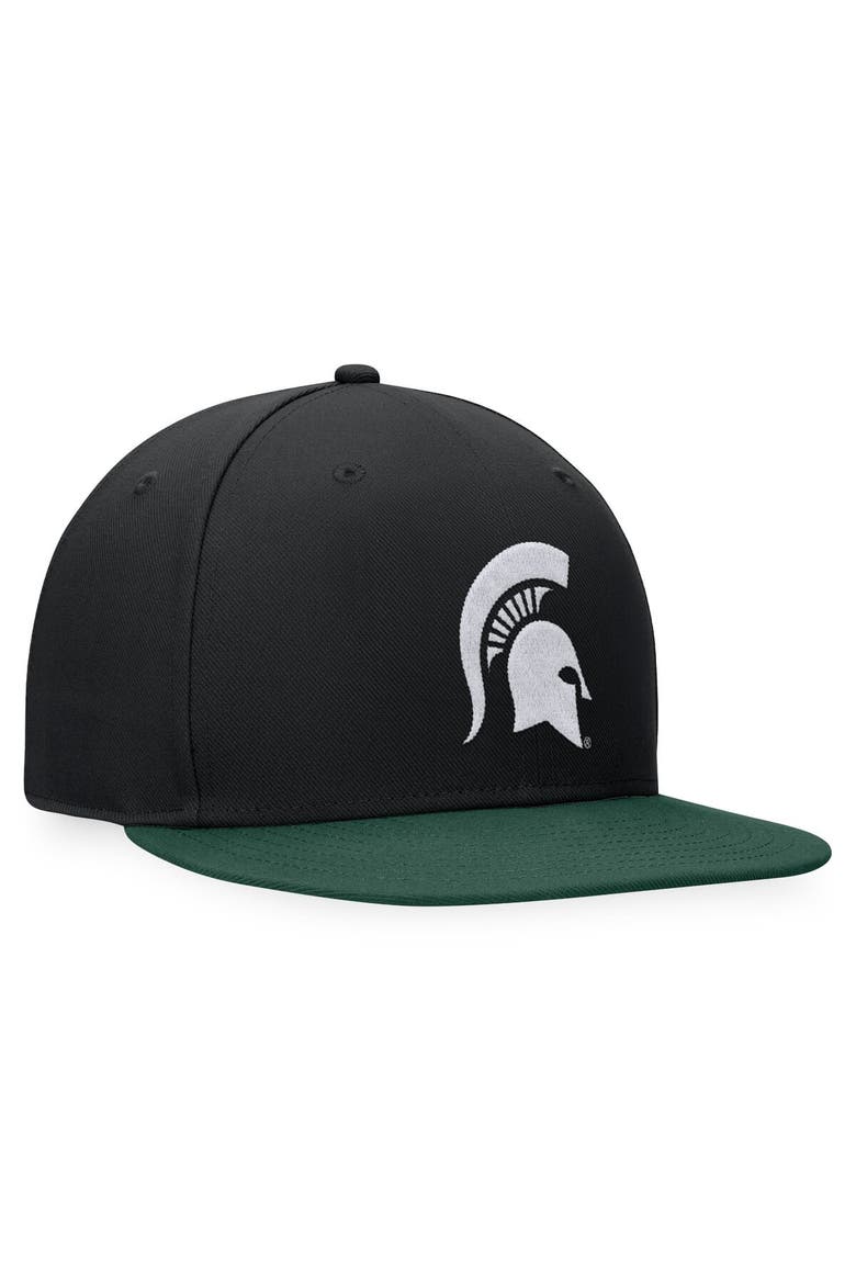 Men's Top of the World Black Michigan State Spartans Fitted Hat, Alternate, color, Black