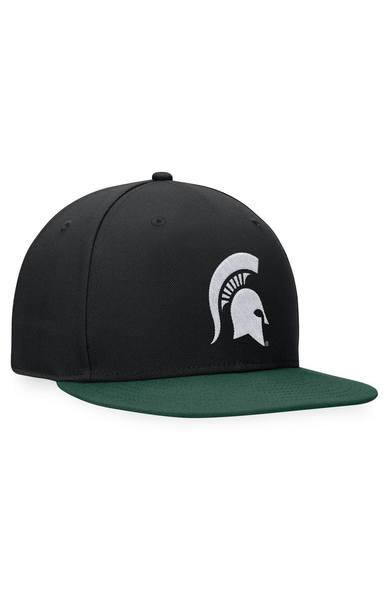 TOP OF THE WORLD Men's Top of the World Black Michigan State Spartans Fitted Hat, Alternate, color, Black