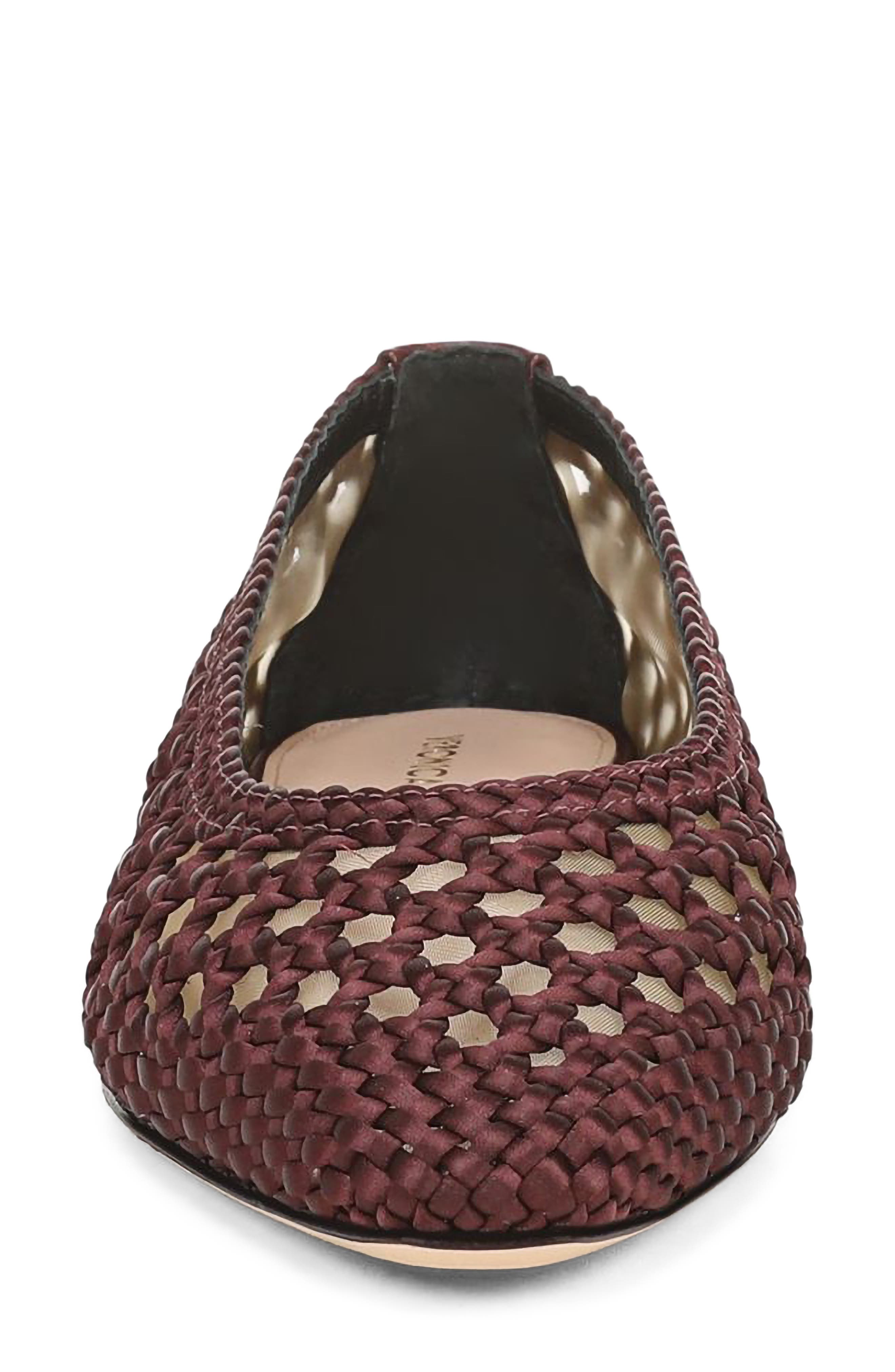 Cienna Skimmer Flat, Alternate, color, BURGUNDY LEATHER