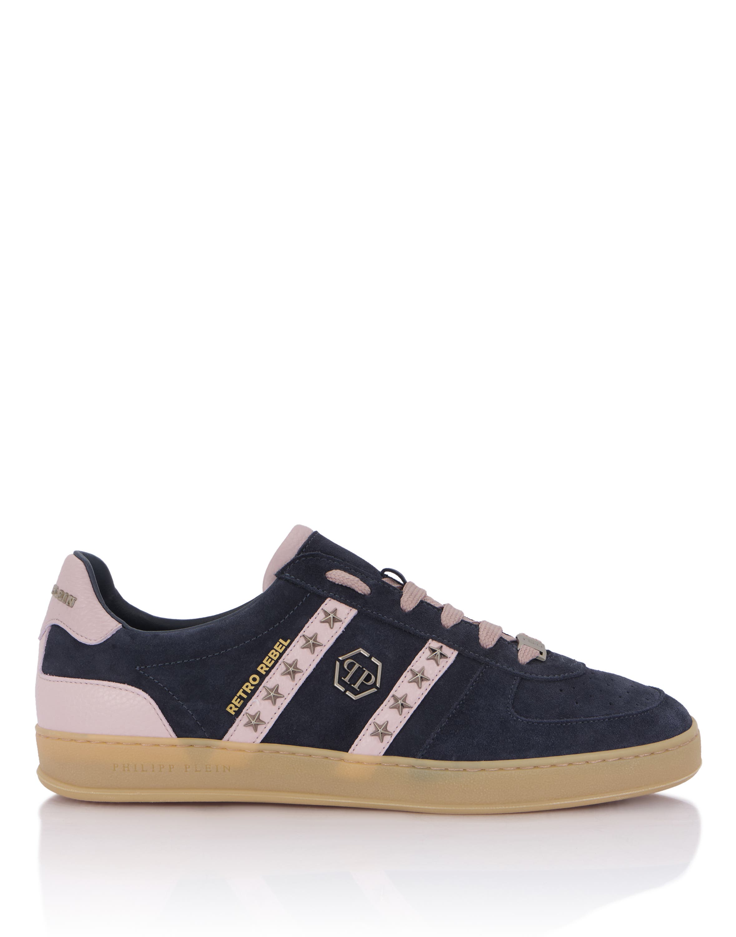 Low-Top Sneakers Retro Rebel Leather Unisex, Alternate, color, darkblue