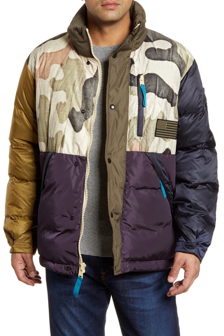 x Griffin Second Life Down Puffer Jacket, Main, color, CAMOUFLAGE