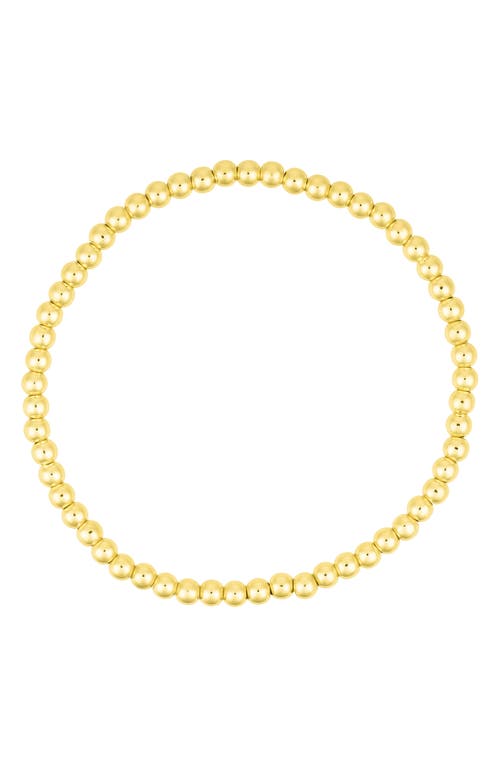 Adornia Set Of 3 Stretch Ball Bracelets In Gold