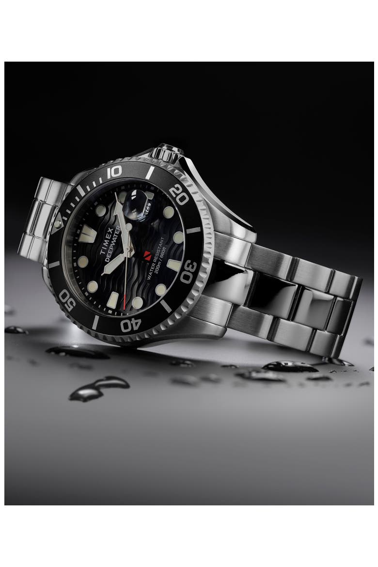 Deepwater Meridian 200 Bracelet Watch, 44mm, Alternate, color, BLACK