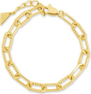 Sterling Forever Yvette Mixed Link Bracelet