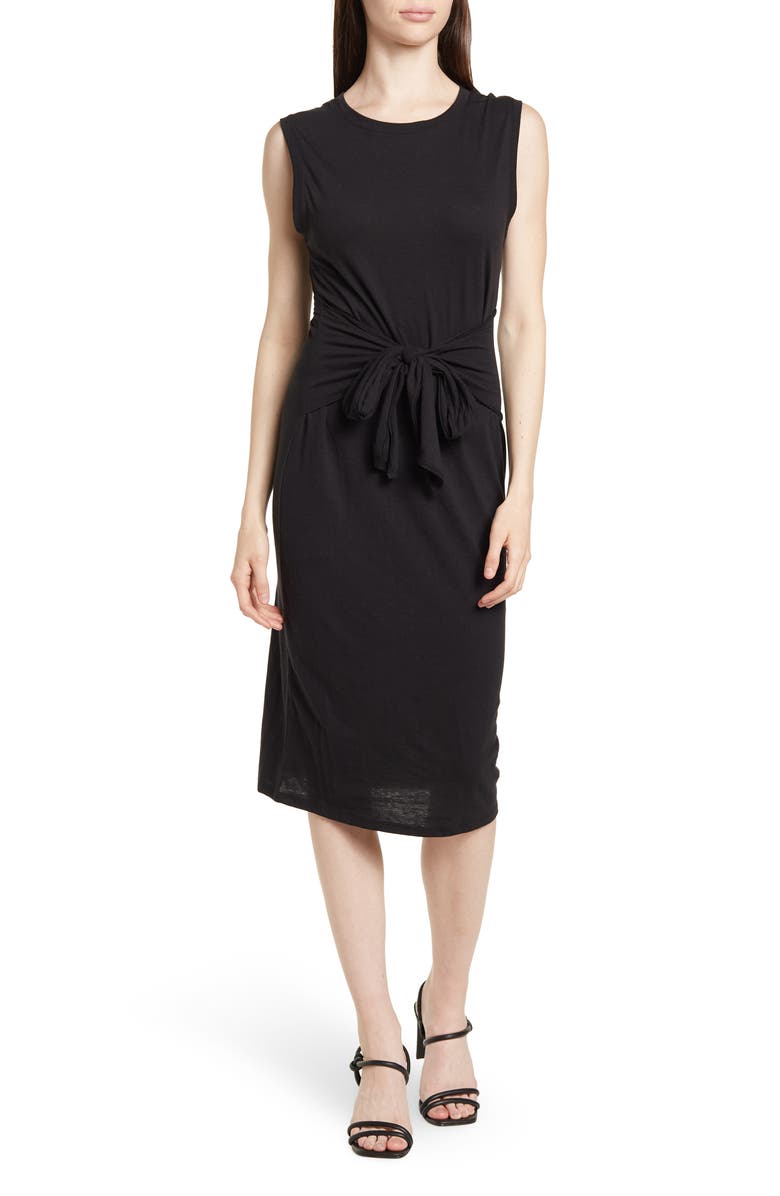 NORDSTROM RACK Sleeveless Tie Waist Dress, Main, color, 