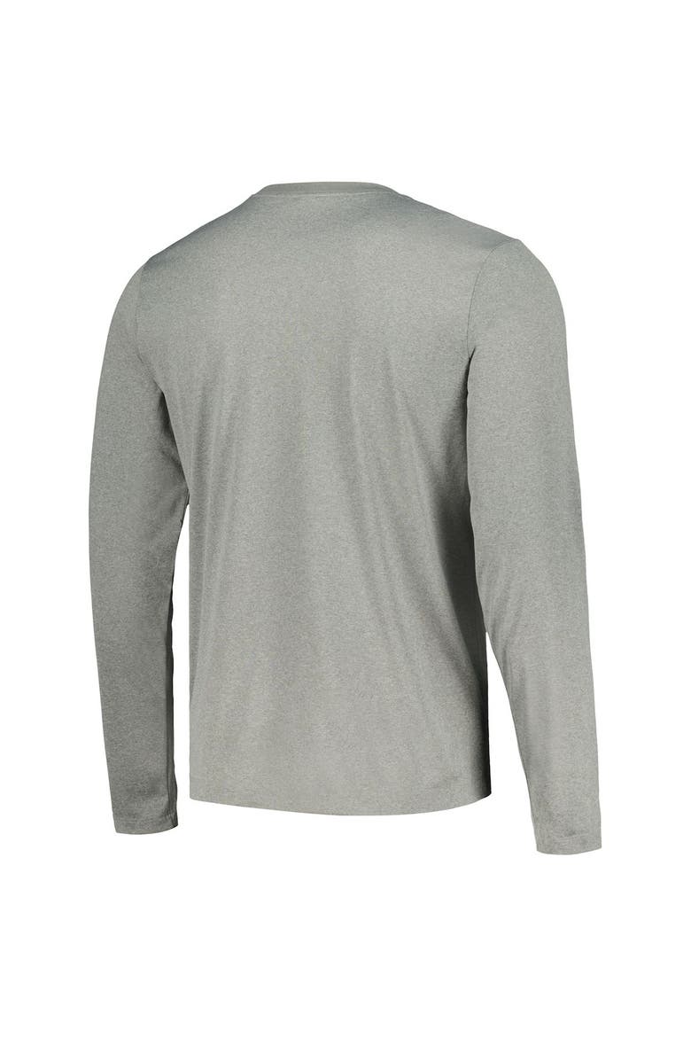 Unisex Nike Heather Gray Philadelphia 76ers 2023/24 Legend On-Court Practice Long Sleeve T-Shirt, Alternate, color, Heather Gray