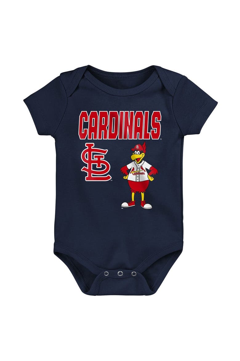 Newborn Outerstuff St. Louis Cardinals Home Plate 3-Piece Creeper Set, Alternate, color, Navy