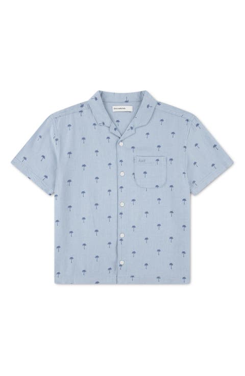 Kids' Linen Blend Camp Shirt