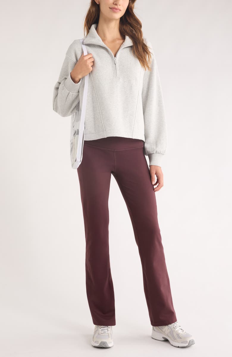 Zella Ultracozy Fleece Half Zip Pullover, Alternate, color, Grey Light Heather