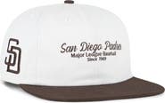 '47 Men's '47 White/Brown San Diego Padres Script Stack Relaxed Captain Snapback