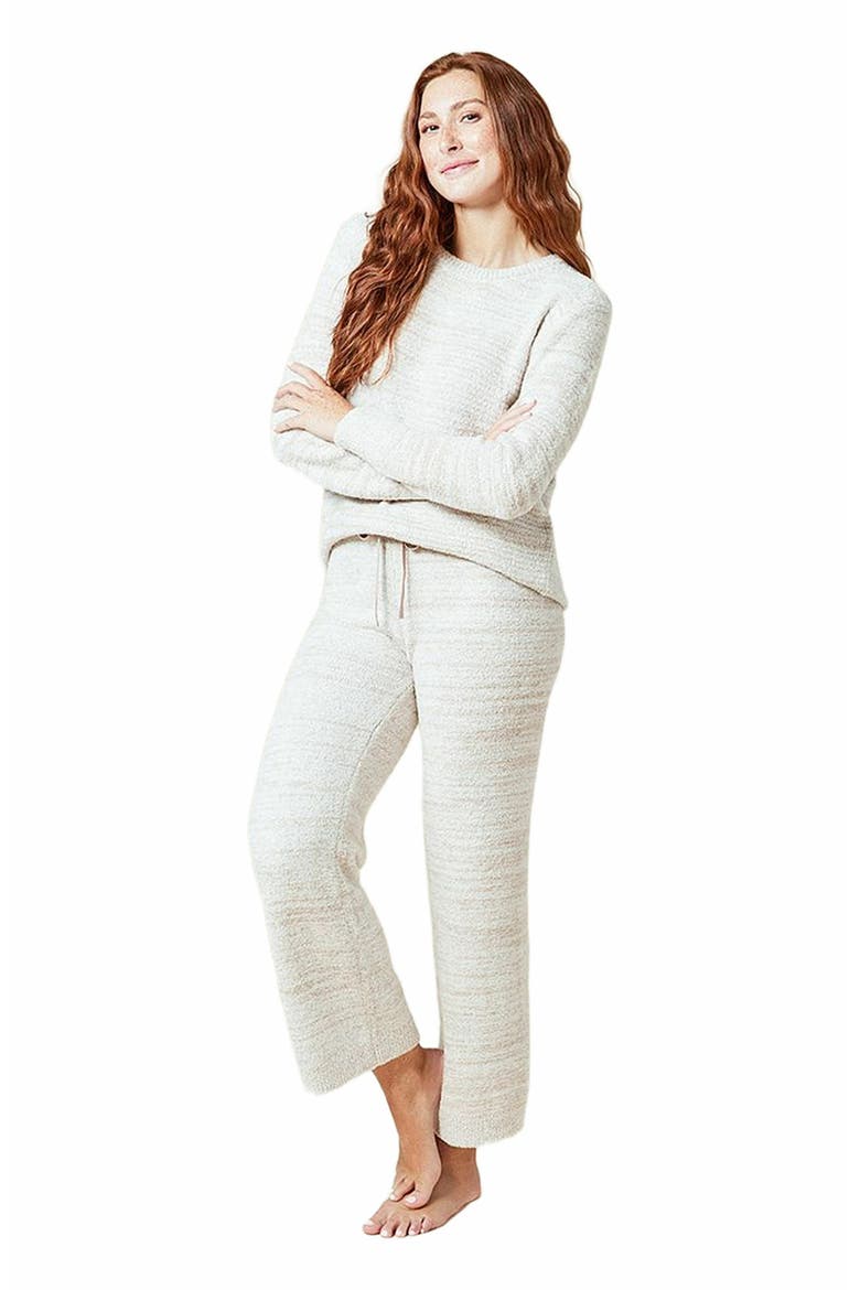 Heather Marshmallow Crew Neck Lounge Set, Alternate, color, Heather Coco