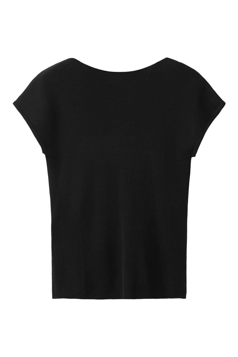 Cutout Back Sweater, Alternate, color, BLACK