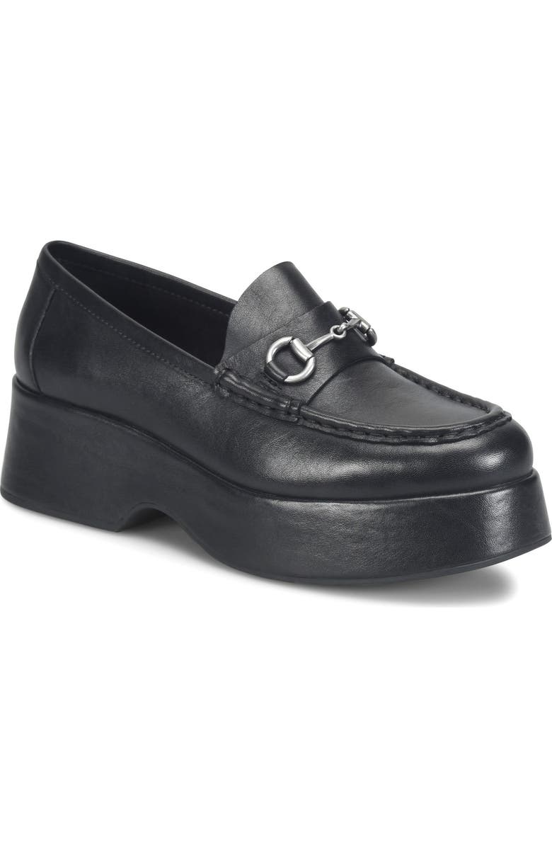 Kork-Ease<sup>®</sup> Parson Platform Bit Loafer, Main, color, Black Leather