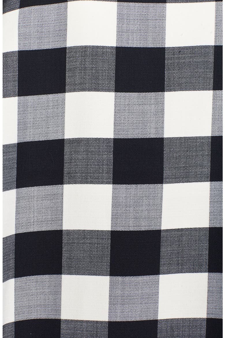 Buffalo Check Long Coat, Alternate, color, NAVY