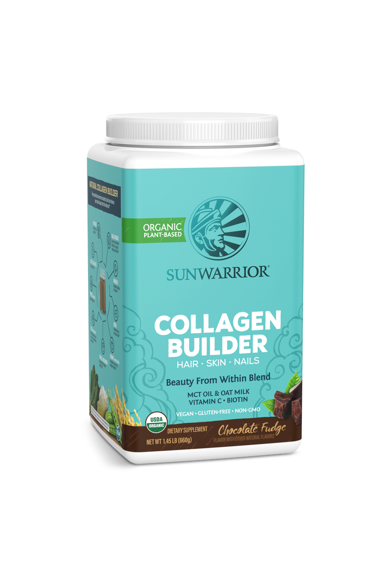 Organic Collagen Builder Powder, Chocolate Fudge, 660g tub, Main, color, No Color