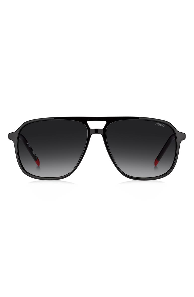 HUGO 58mm Square Sunglasses, Main, color, 