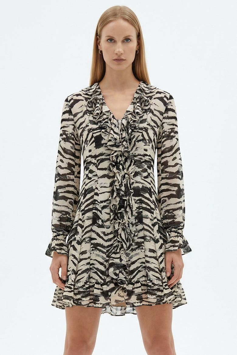 Solace Mini Dress, Alternate, color, BLACK-BEIGE