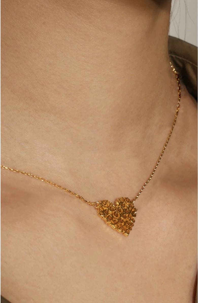 Gwen Beloti Xo Heart Pendant  Necklace, Alternate, color, Gold
