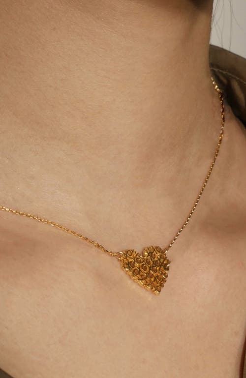 Gwen Beloti Xo Heart Pendant Necklace In Gold