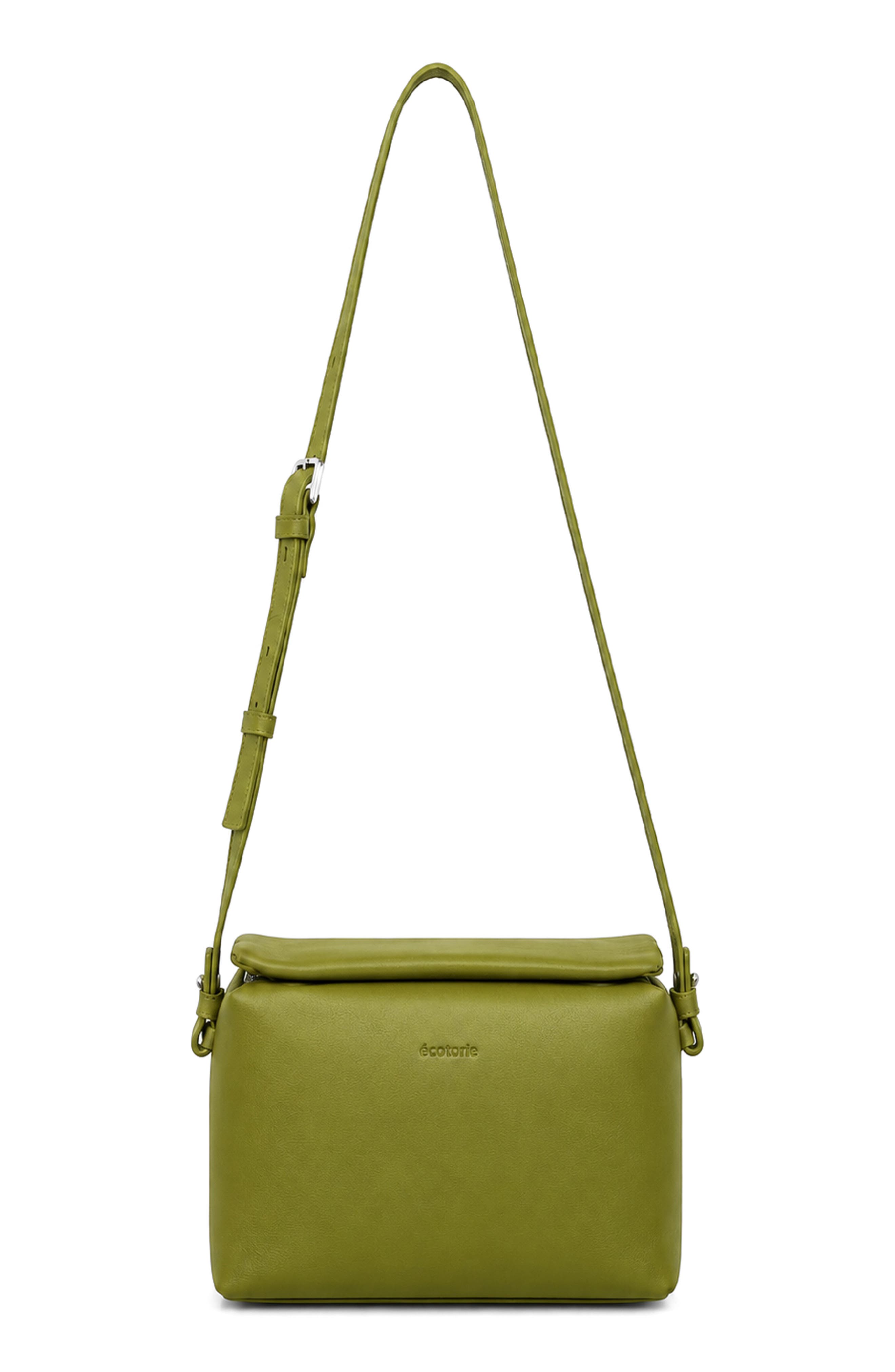 Agnes Leather Crossbody Bag, Main, color, SEA KELP