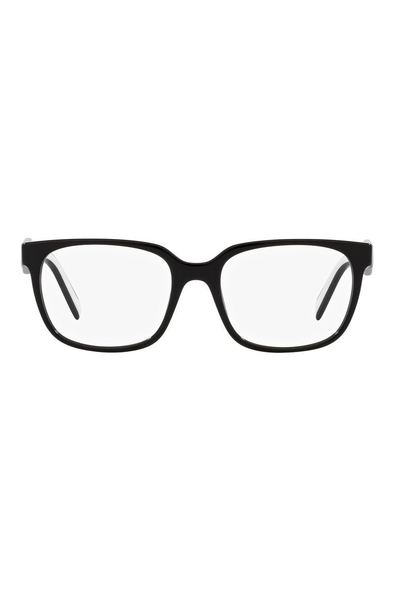 54mm Rectangular Optical Glasses, Main, color, BLACK