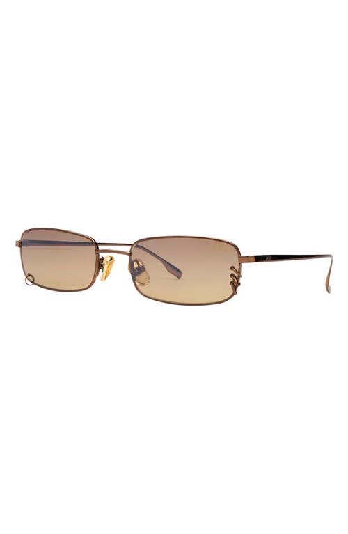 Dezi Hooked 54mm Rectangular Sunglasses In Brown