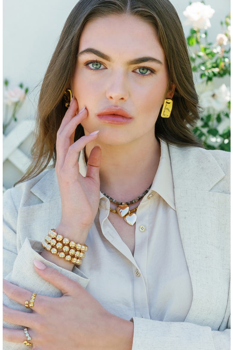 Eloise Stud Earrings, Alternate, color, GOLD