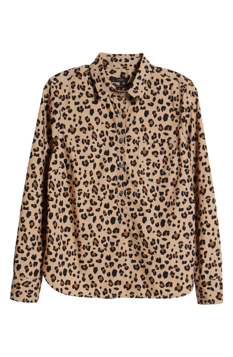 J.Crew Print Cotton Poplin Popover Top, Alternate, color,