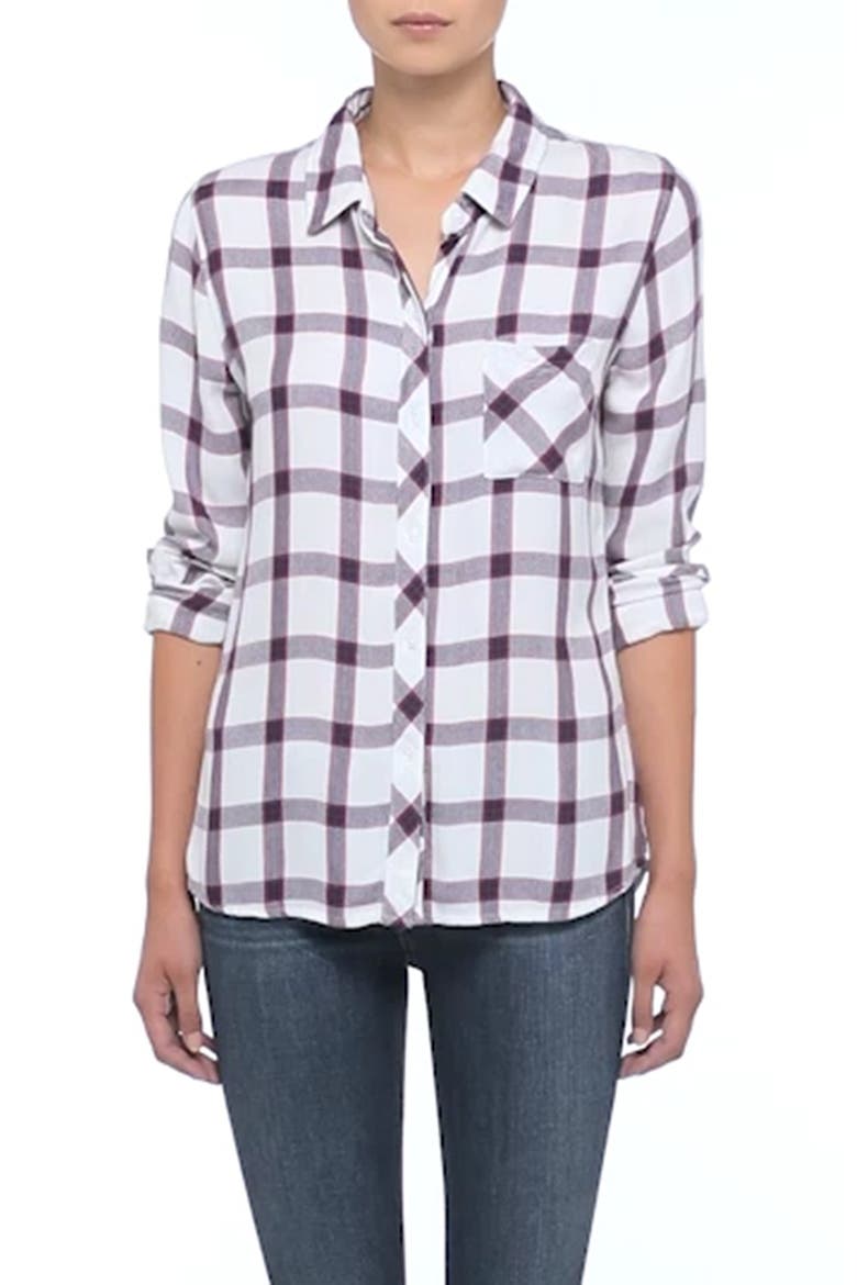 'Hunter' Plaid Shirt, Alternate, color, CREAM/ ROSE