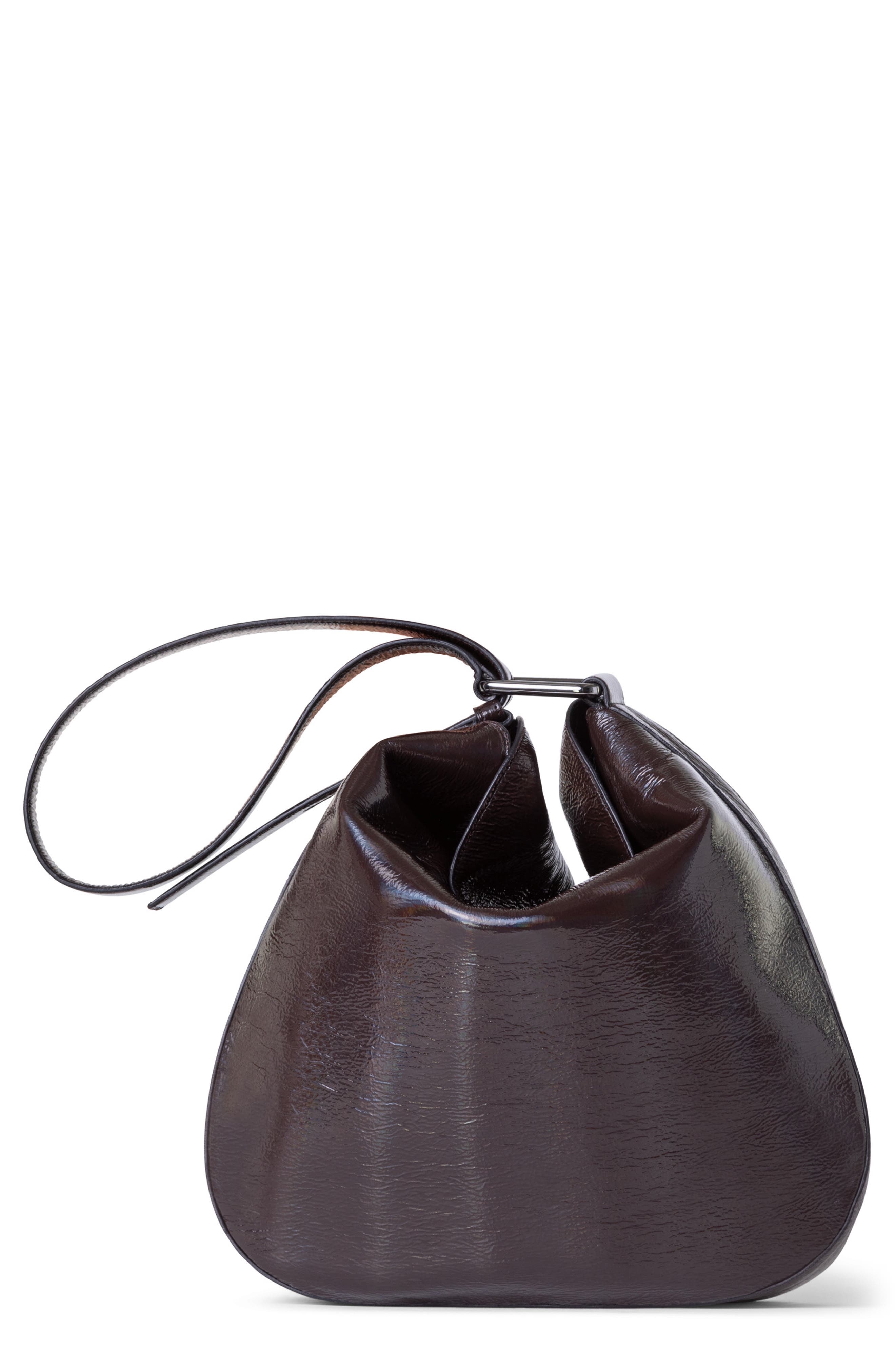 Akris Medium Anna Leather Hobo Bag, Alternate, color, Mocca