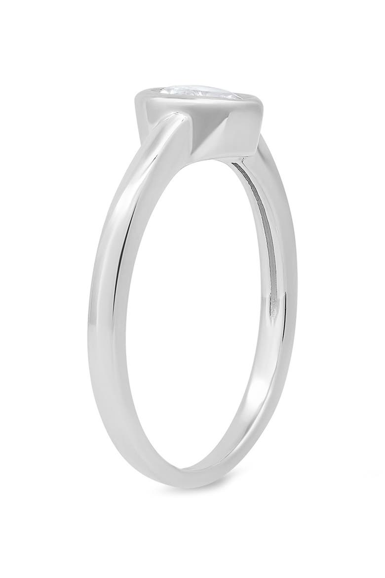 Sterling Silver Bezel Set Heart Ring, Alternate, color, SILVER
