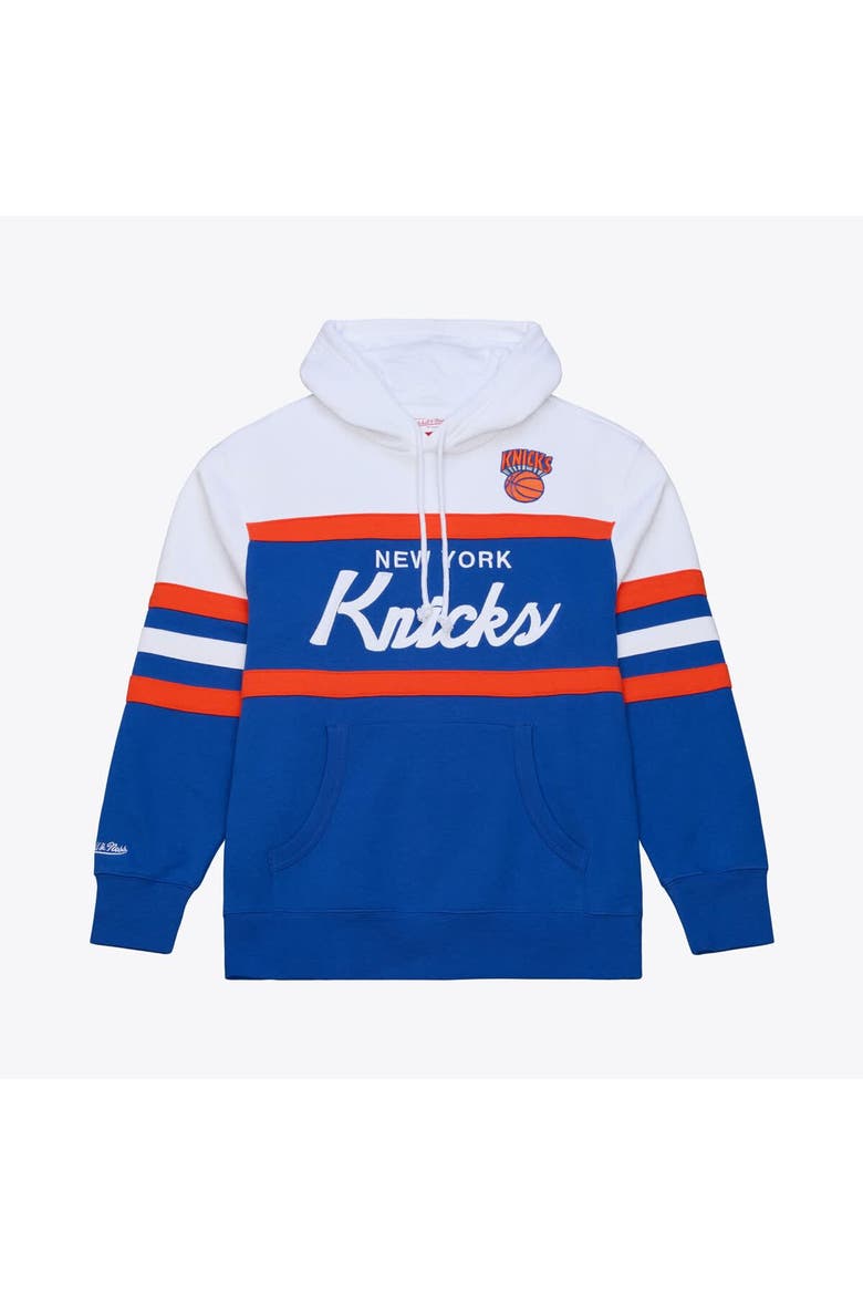 Men's Mitchell & Ness  Royal New York Knicks Head Coach Hoodie, Main, color, Royal