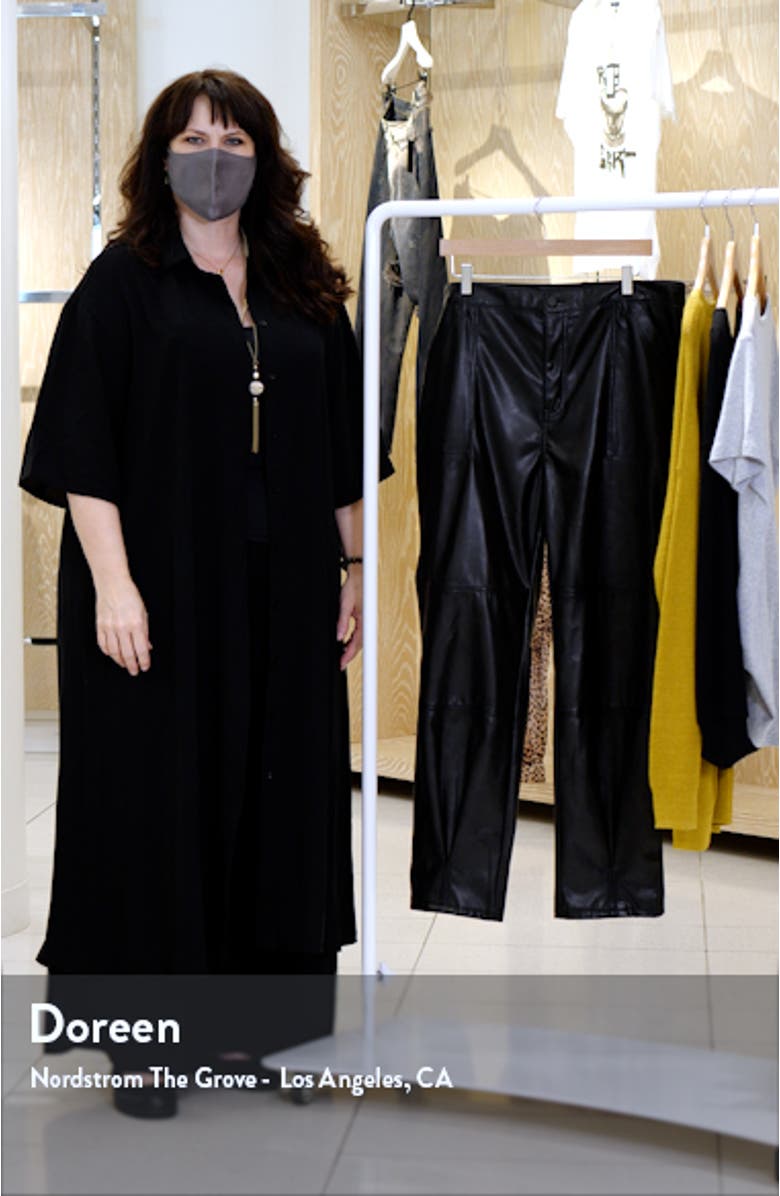 Tapered Leg Faux Leather Pants, sales video thumbnail