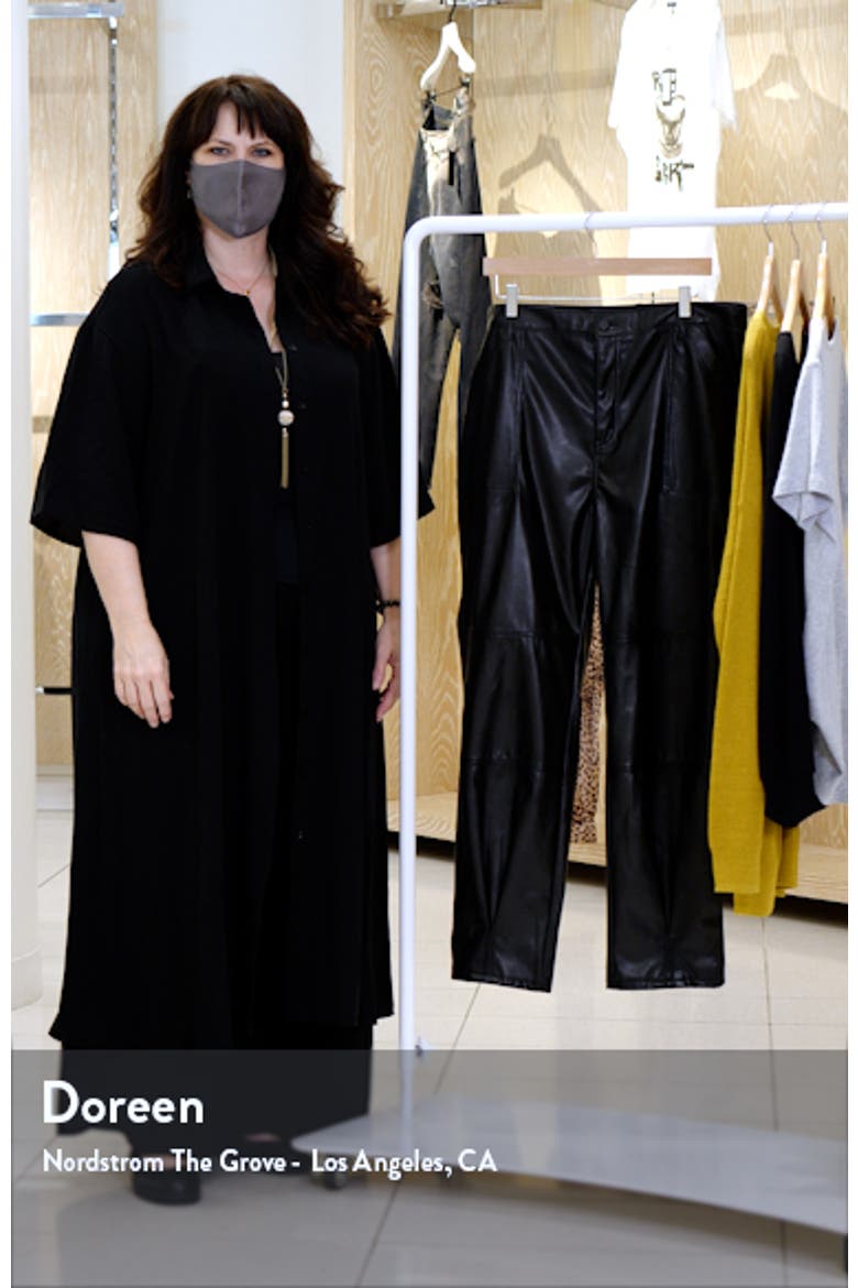 Tapered Leg Faux Leather Pants video