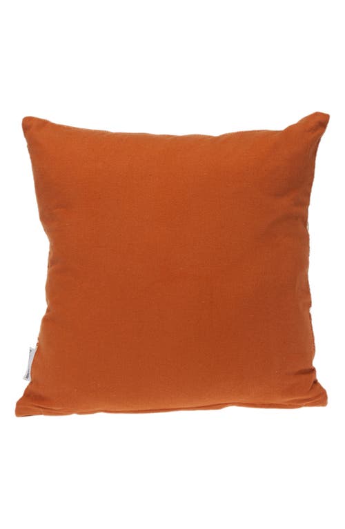 Parkland Collection Geometric Cotton Accent Pillow In Orange