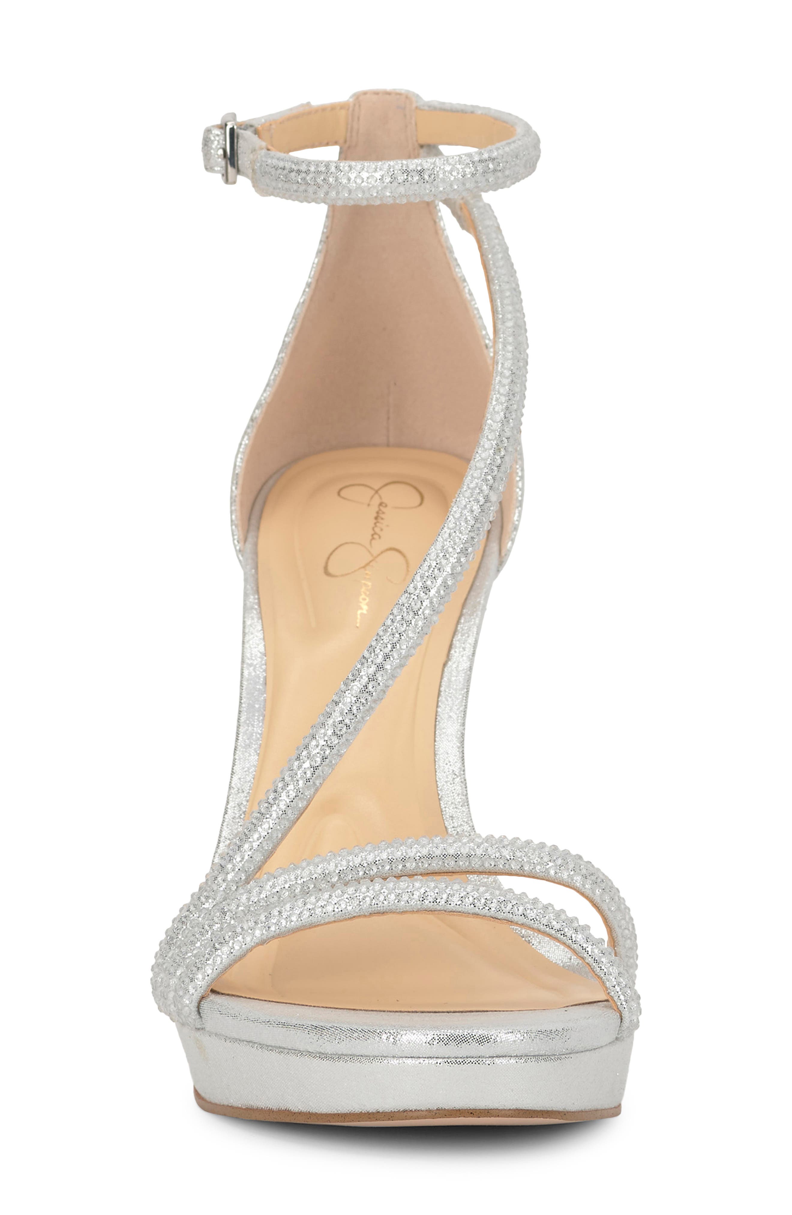 Jessica Simpson Kids
 Noralina Ankle Strap Sandal, Alternate, color, Silver