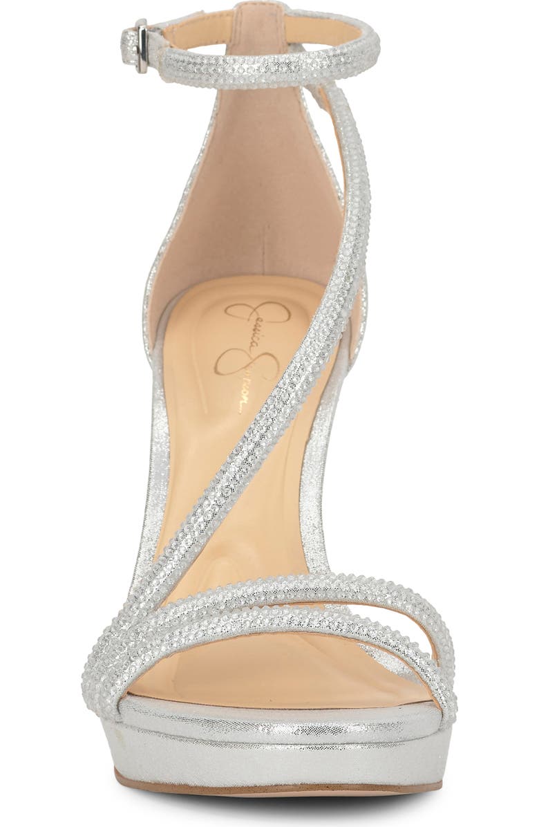 Jessica Simpson Kids' Noralina Ankle Strap Sandal, Alternate, color, Silver